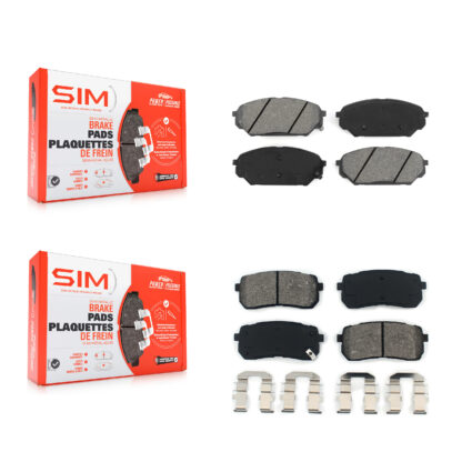 Front Rear Semi-Metallic Brake Pads Kit For 2007-2012 Hyundai Veracruz KSM-100108
