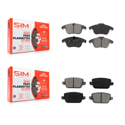 Front Rear Semi-Metallic Brake Pads Kit For Land Rover LR2 Volvo S80 KSM-100113