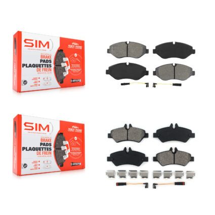 Front Rear Semi-Metallic Brake Pad Kit For Sprinter 2500 Mercedes-Benz Dodge Freightliner KSM-100116