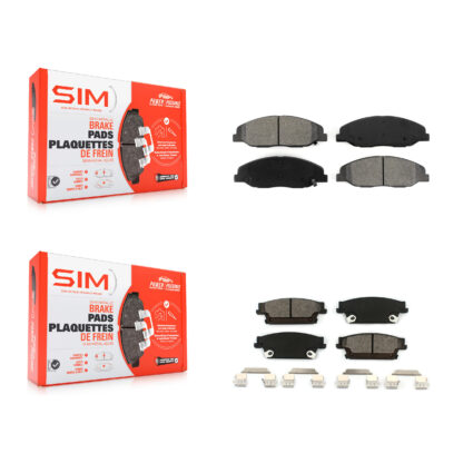 Front Rear Semi-Metallic Brake Pad Kit For 2009-2011 Cadillac STS With Performance Brakes KSM-100123