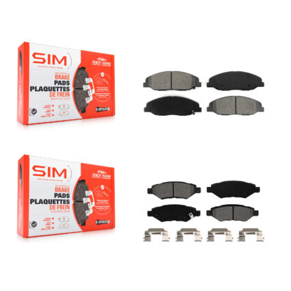 Front Rear Semi-Metallic Brake Pads Kit For Cadillac CTS Without Heavy Duty Brakes KSM-100125