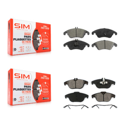 Front Rear Semi-Metallic Brake Pads Kit For Mercedes-Benz C300 E350 C350 E550 E400 C250 KSM-100128