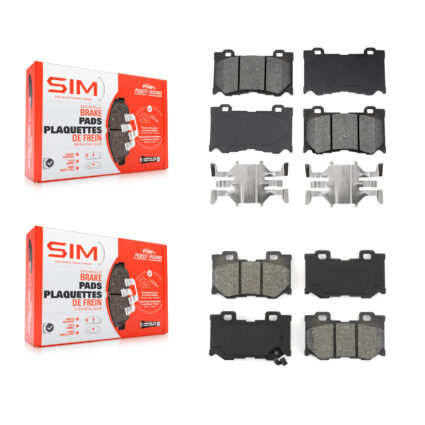 Front Rear Semi-Metallic Brake Pads Kit For INFINITI G37 FX50 KSM-100130
