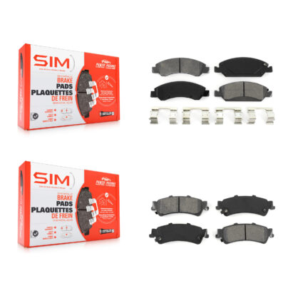 Front Rear Semi-Metallic Brake Pads Kit For Chevrolet GMC Silverado 1500 Sierra Classic KSM-100135
