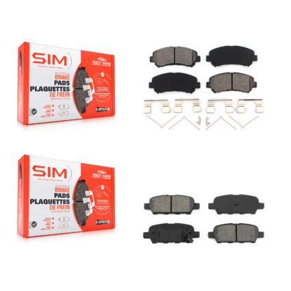 Front Rear Semi-Metallic Brake Pads Kit For Nissan Rogue Sentra Maxima Juke Select KSM-100141