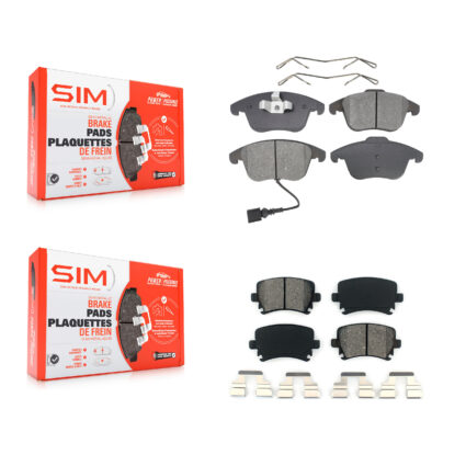 Front Rear Semi-Metallic Brake Pads Kit For Volkswagen Tiguan Audi Q3 Quattro Limited KSM-100142