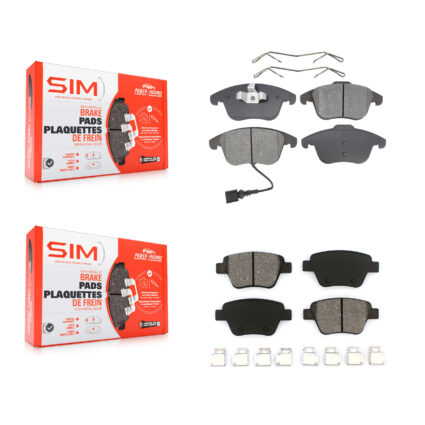Front Rear Semi-Metallic Brake Pads Kit For 2012-2014 Volkswagen Passat KSM-100143