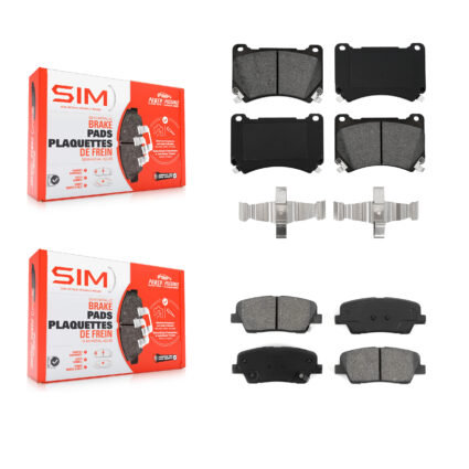 Front Rear Semi-Metallic Brake Pads Kit For Hyundai Genesis Equus KSM-100148