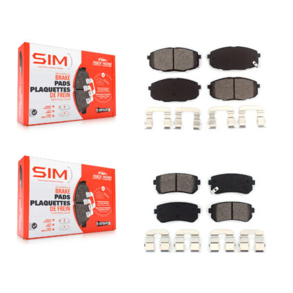 Front Rear Semi-Metallic Brake Pads Kit For Hyundai Elantra Kia Forte Koup Forte5 KSM-100150