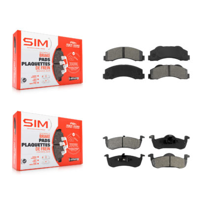 Front Rear Semi-Metallic Brake Pads Kit For 2010-2017 Ford Expedition Lincoln Navigator KSM-100161