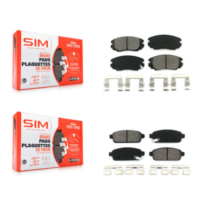 Front Rear Semi-Metallic Brake Pads Kit For Cadillac ELR Buick Cascada KSM-100165