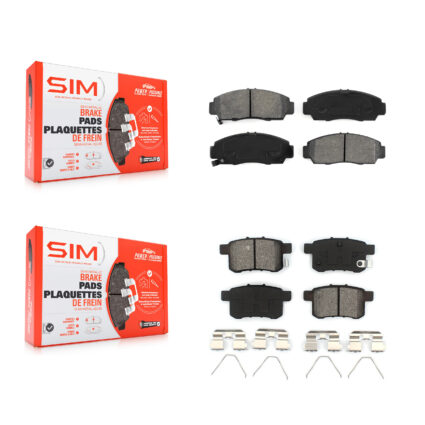 Front Rear Semi-Metallic Brake Pads Kit For Honda Accord Acura TSX KSM-100176