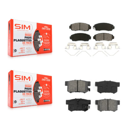 Front Rear Semi-Metallic Brake Pads Kit For Honda Civic KSM-100184