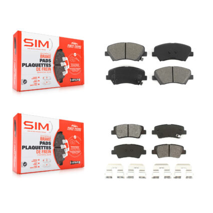 Front Rear Semi-Metallic Brake Pad Kit For Hyundai Elantra Accent Kia Rio GT Forte Forte5 KSM-100190