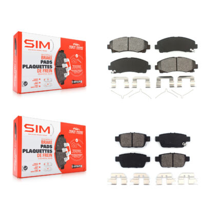 Front Rear Semi-Metallic Brake Pads Kit For Honda Ridgeline Acura TL KSM-100194