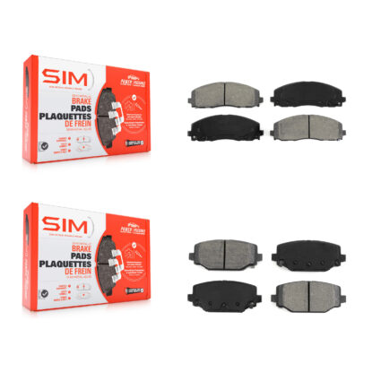 Front Rear Semi-Metallic Brake Pads Kit For Dodge Grand Caravan Journey Chrysler Town & KSM-100195