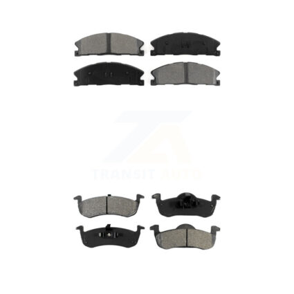 Front Rear Semi-Metallic Brake Pads Kit For Lincoln MKT KSM-100196