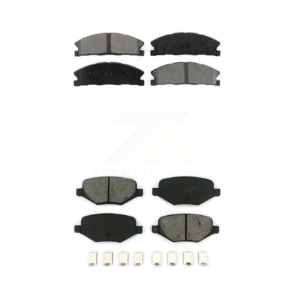 Front Rear Semi-Metallic Brake Pads Kit For Ford Explorer Police Interceptor Utility Flex KSM-100197