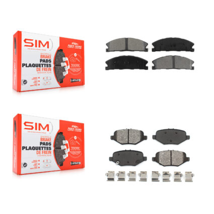 Front Rear Semi-Metallic Brake Pads Kit For Ford Explorer Flex Taurus Police Interceptor KSM-100198