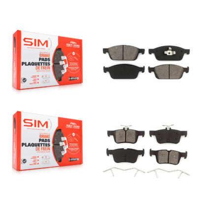 Front Rear Semi-Metallic Brake Pads Kit For Ford Escape Lincoln MKC KSM-100206
