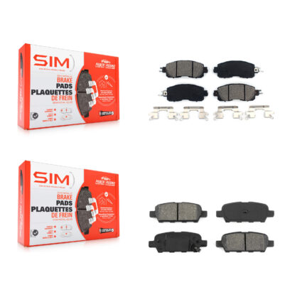 Front Rear Semi-Metallic Brake Pads Kit For Nissan Altima LEAF KSM-100208