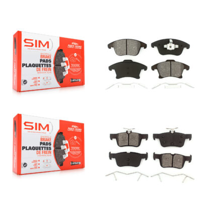 Front Rear Semi-Metallic Brake Pads Kit For Ford Fusion Lincoln MKZ Police Responder SSV KSM-100209