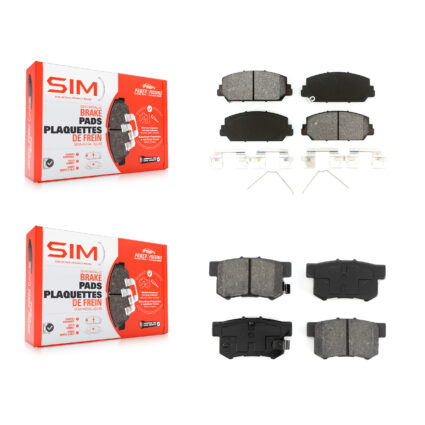 Front Rear Semi-Metallic Brake Pads Kit For 2016-2022 Acura ILX KSM-100214