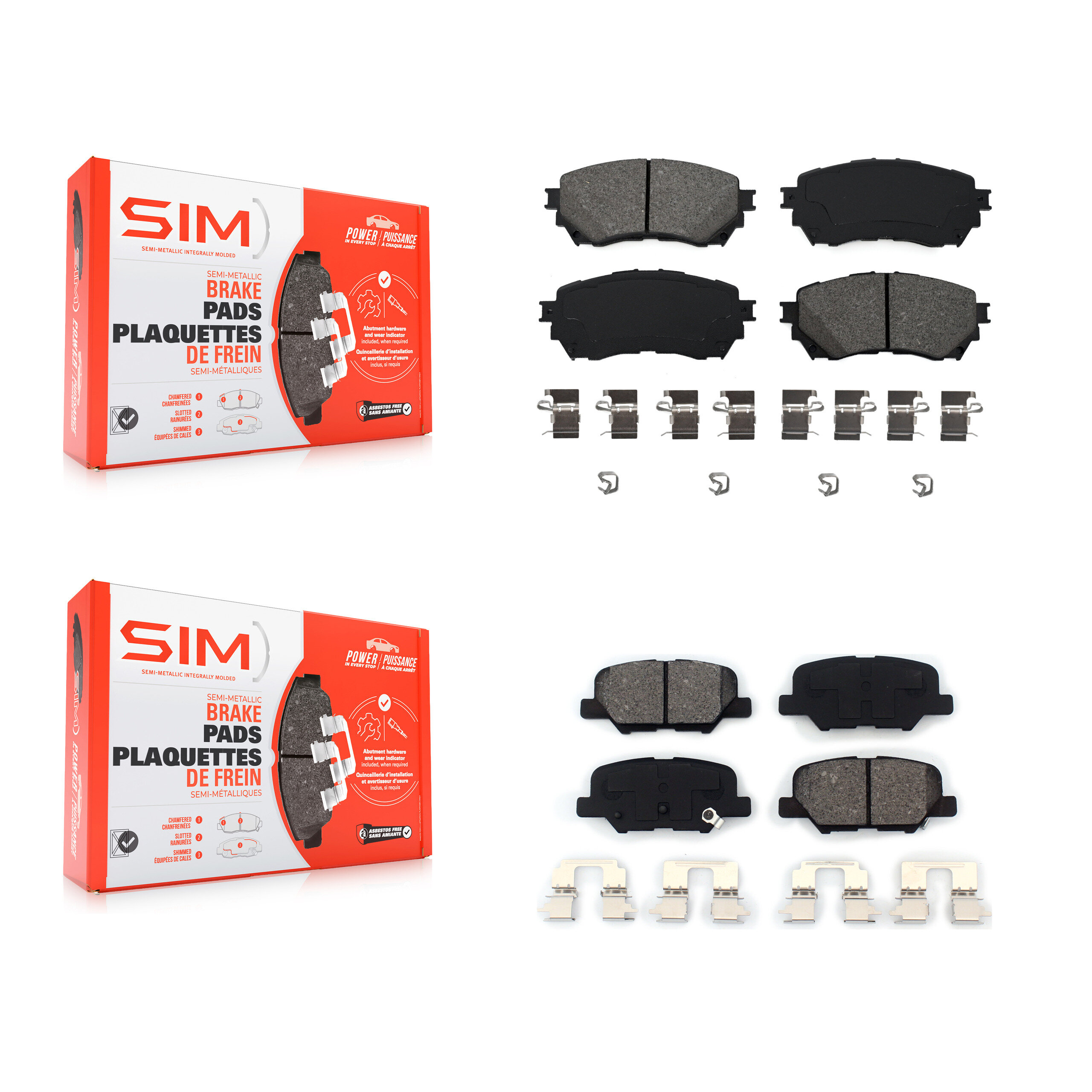 Front Rear Semi-Metallic Brake Pads Kit For Mazda 6 KSM-100215