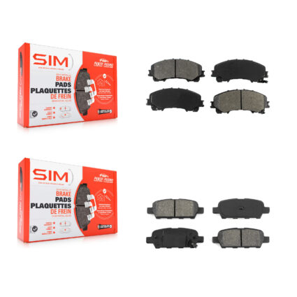 Front Rear Semi-Metallic Brake Pads Kit For Nissan Rogue INFINITI QX50 KSM-100219