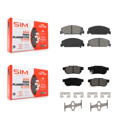 Front Rear Semi-Metallic Brake Pads Kit For Honda Civic del Sol KSM-100228