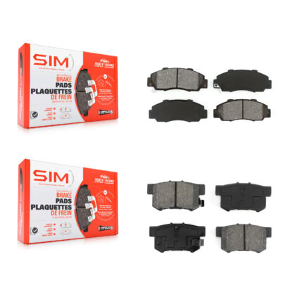 Front Rear Semi-Metallic Brake Pads Kit For Honda Accord Acura Prelude Integra Odyssey CL KSM-100253