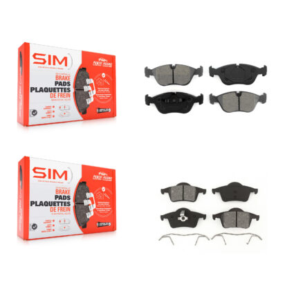Front Rear Semi-Metallic Brake Pads Kit For 2000 Volvo V70 AWD KSM-100275