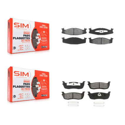 Front Rear Semi-Metallic Brake Pads Kit For 1996 Ford F-150 KSM-100279