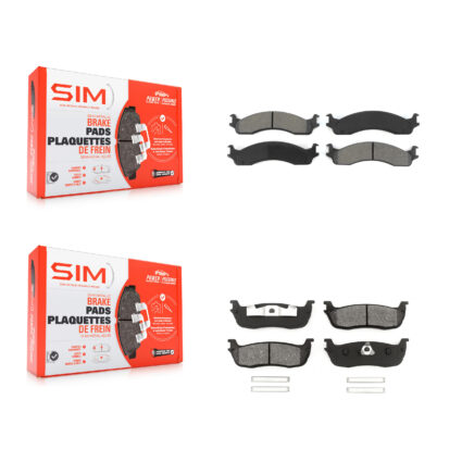 Front Rear Semi-Metallic Brake Pads Kit For Ford F-250 HD KSM-100292