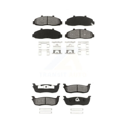 Front Rear Semi-Metallic Brake Pads Kit For Ford F-150 Heritage Lincoln Blackwood KSM-100294