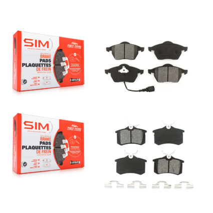 Front Rear Semi-Metallic Brake Pads Kit For Volkswagen Beetle Jetta Golf Passat KSM-100297