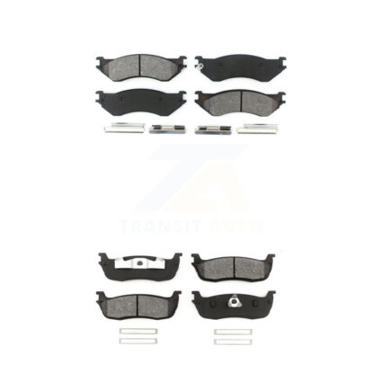 Front Rear Semi-Metallic Brake Pads Kit For Ford F-150 F-250 HD Expedition Heritage KSM-100305
