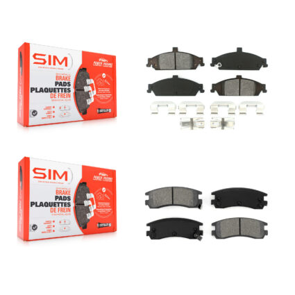 Front Rear Semi-Metallic Brake Pads Kit For Pontiac Grand Am Oldsmobile Alero Cutlass KSM-100315