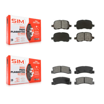 Front Rear Semi-Metallic Brake Pads Kit For 2002 Chevrolet Prizm KSM-100316