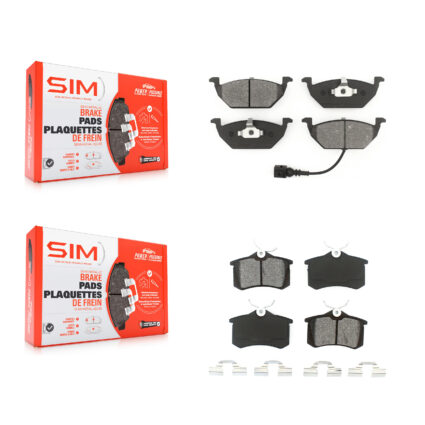 Front Rear Semi-Metallic Brake Pads Kit For Volkswagen Beetle Jetta KSM-100320