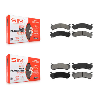 Front Rear Semi-Metallic Brake Pad Kit For Chevrolet GMC Sierra 2500 HD Silverado 3500 H2 KSM-100325