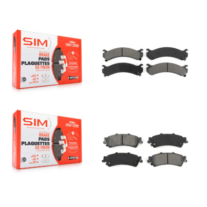 Front Rear Semi-Metallic Brake Pads Kit For Cadillac DTS DeVille GMC Sierra 3500 KSM-100326