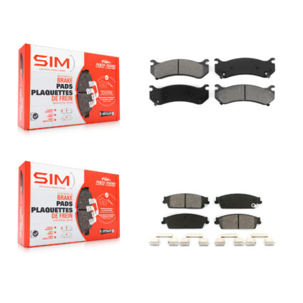 Front Rear Semi-Metallic Brake Pad Kit For 2007 Chevrolet Silverado 1500 Disc rear brakes KSM-100329