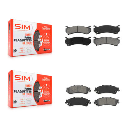 Front Rear Semi-Metallic Brake Pad Kit For Chevrolet GMC Silverado 1500 Sierra Classic XL KSM-100330