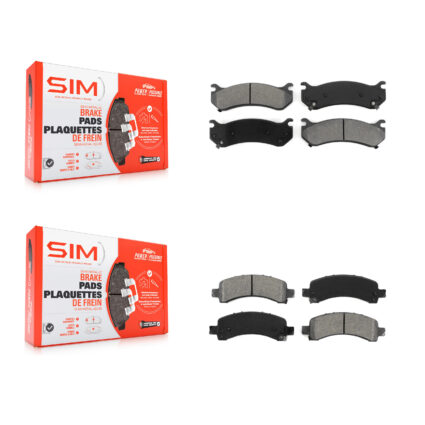 Front Rear Semi-Metallic Brake Pads Kit For Chevrolet Avalanche 1500 GMC Yukon Express XL KSM-100333