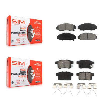 Front Rear Semi-Metallic Brake Pads Kit For Honda Accord Acura TSX KSM-100334