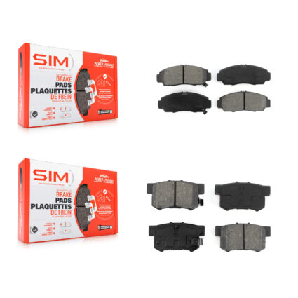 Front Rear Semi-Metallic Brake Pads Kit For Honda Accord Acura TL TSX CL RL KSM-100335