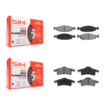 Front Rear Semi-Metallic Brake Pads Kit For Jeep Grand Cherokee With Teves & ATE Caliper KSM-100336