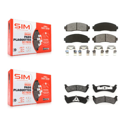 Front Rear Semi-Metallic Brake Pads Kit For 2001 Ford Explorer Sport KSM-100357