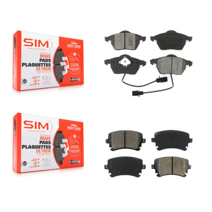 Front Rear Semi-Metallic Brake Pad Kit For 03-04 Audi RS6 With 312mm Diameter Rotor KSM-100361